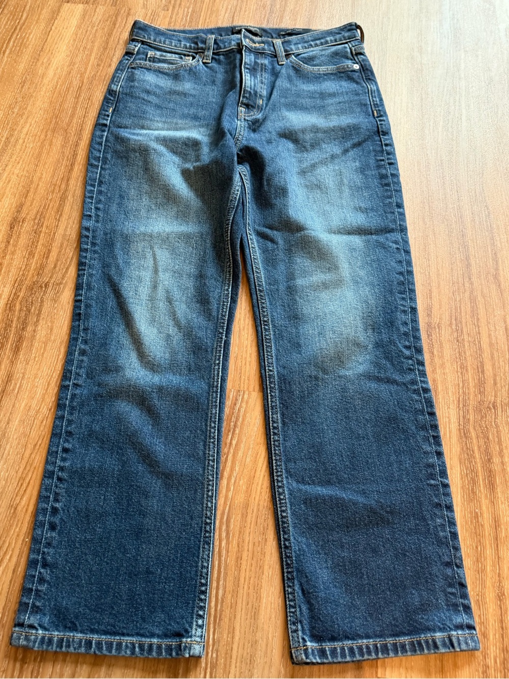 Banana Republic Dark Blue High-Rise Straight Jeans